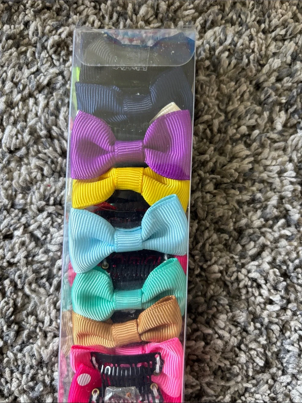 Polka Dot Grosgrain Bow Hair Clips - Multicolor Set of 13